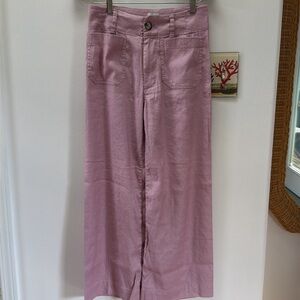 Maeve The Colette linen blend crop wide leg pants